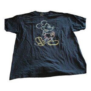 Walt Disney Disneyland Black Mickey Mouse Graphic Shirt Size XL EUC #4439